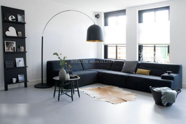 簡約大氣黑白家居欣賞 客廳圖片