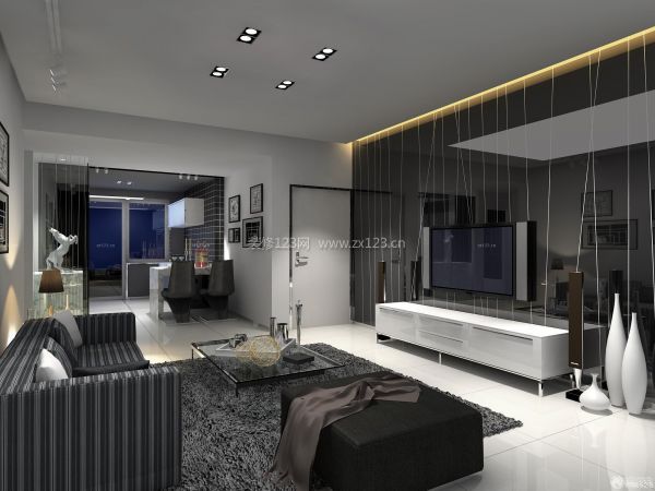 電視背景墻材質4：玻璃