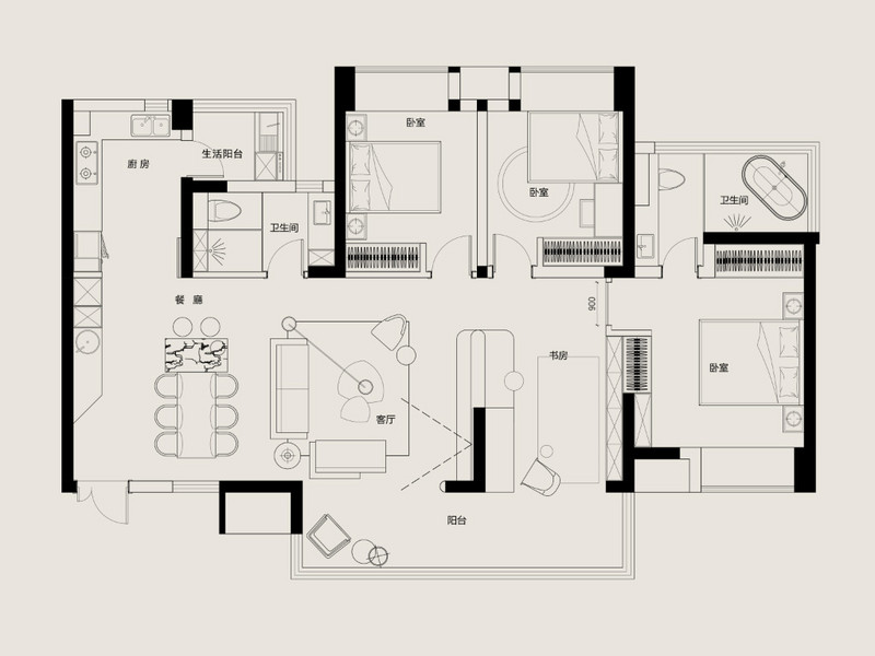電建地產洺悅府戶型圖
