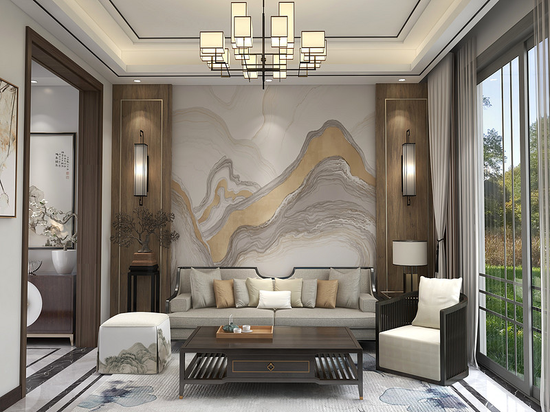 成都大平層客廳裝修設計效果圖